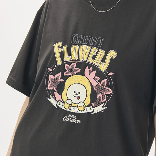 BT21 - CHIMMY Flowers in the Garden Short Sleeve T-Shirt