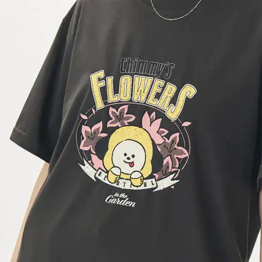 BT21 - CHIMMY Flowers in the Garden Short Sleeve T-Shirt - BT21 - T-Shirt - Harumio
