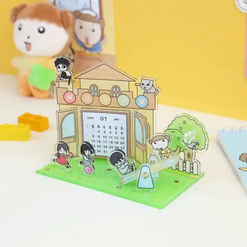 Maru Is a Puppy - 2024 Acrylic Calendar - Webtoon Friends - Calendar - Harumio