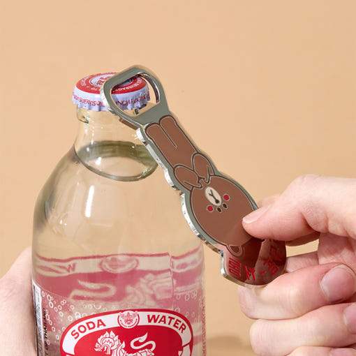 Line Friends - Brown Seoul Edition Metal Magnet Opener - Line Friends - bottle opener - Harumio