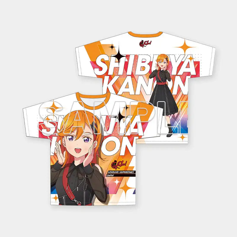 Love Live! Superstar!! x ANIPLUS - Full Graphic T-shirt Ver. Music-Talk-Teamwork!! - ANIPLUS - T-Shirt - Harumio