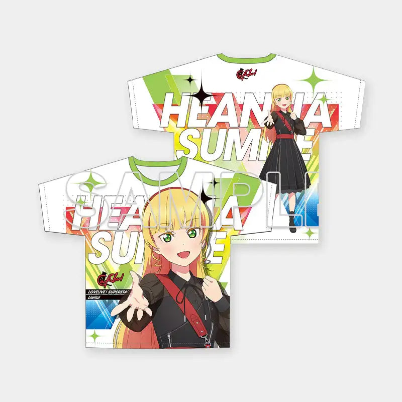 Love Live! Superstar!! x ANIPLUS - Full Graphic T-shirt Ver. Music-Talk-Teamwork!! - ANIPLUS - T-Shirt - Harumio