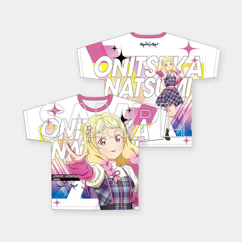 Love Live! Superstar!! x ANIPLUS - Full Graphic T-shirt Ver. Music-Talk-Teamwork!! - ANIPLUS - T-Shirt - Harumio