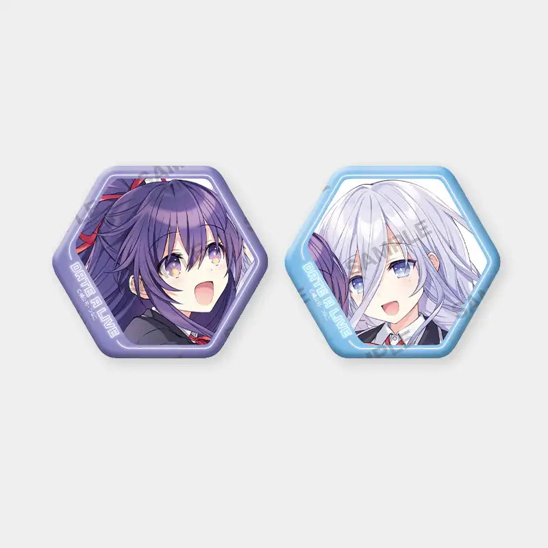 Date A Live x ANIPLUS - Can Badge 2-piece Set (Toka & Mio) - ANIPLUS - Can Badge - Harumio