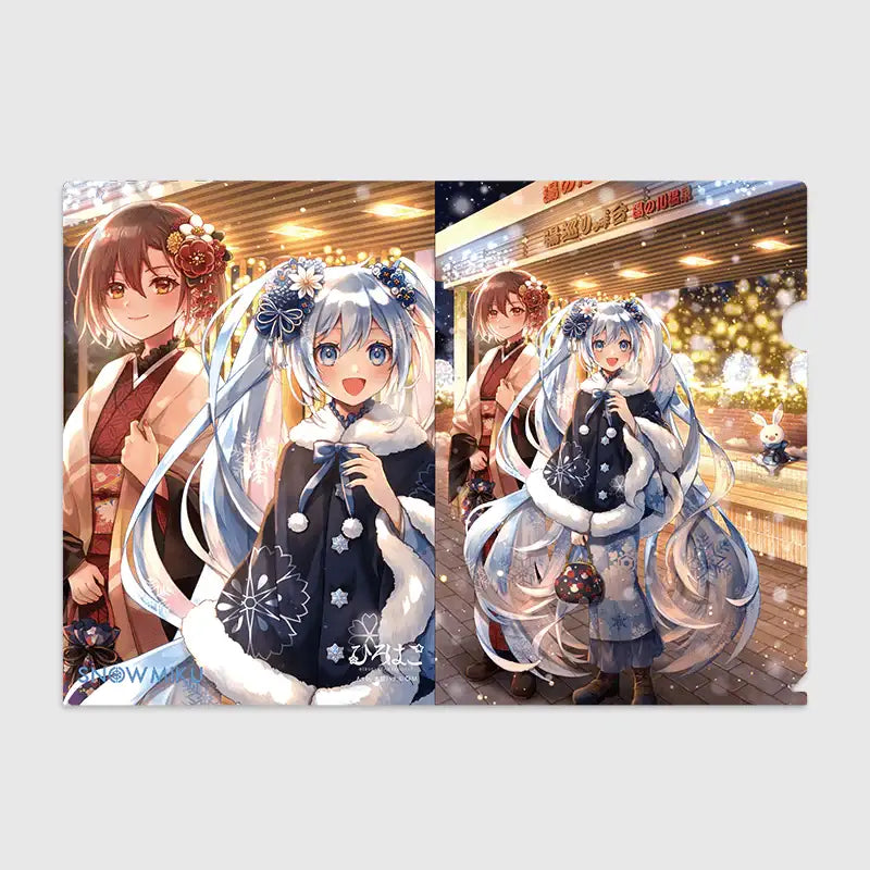 Yuki Miku x Hirohiko x ANIPLUS - Clear File Hakodate Art by Kimidori Hana - ANIPLUS - Clear File - Harumio