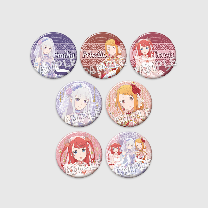 Re:Zero − Starting Life in Another World x ANIPLUS - Trading Kirakira Can Badge Wedding ver. Box