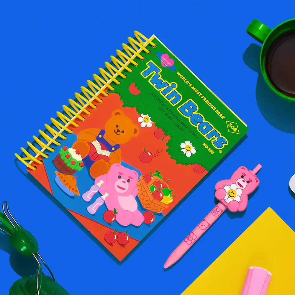 Wiggle Wiggle x Bellygom - Spring Note & Pen Set - Wiggle Wiggle - Home & Living, Accessories - Harumio