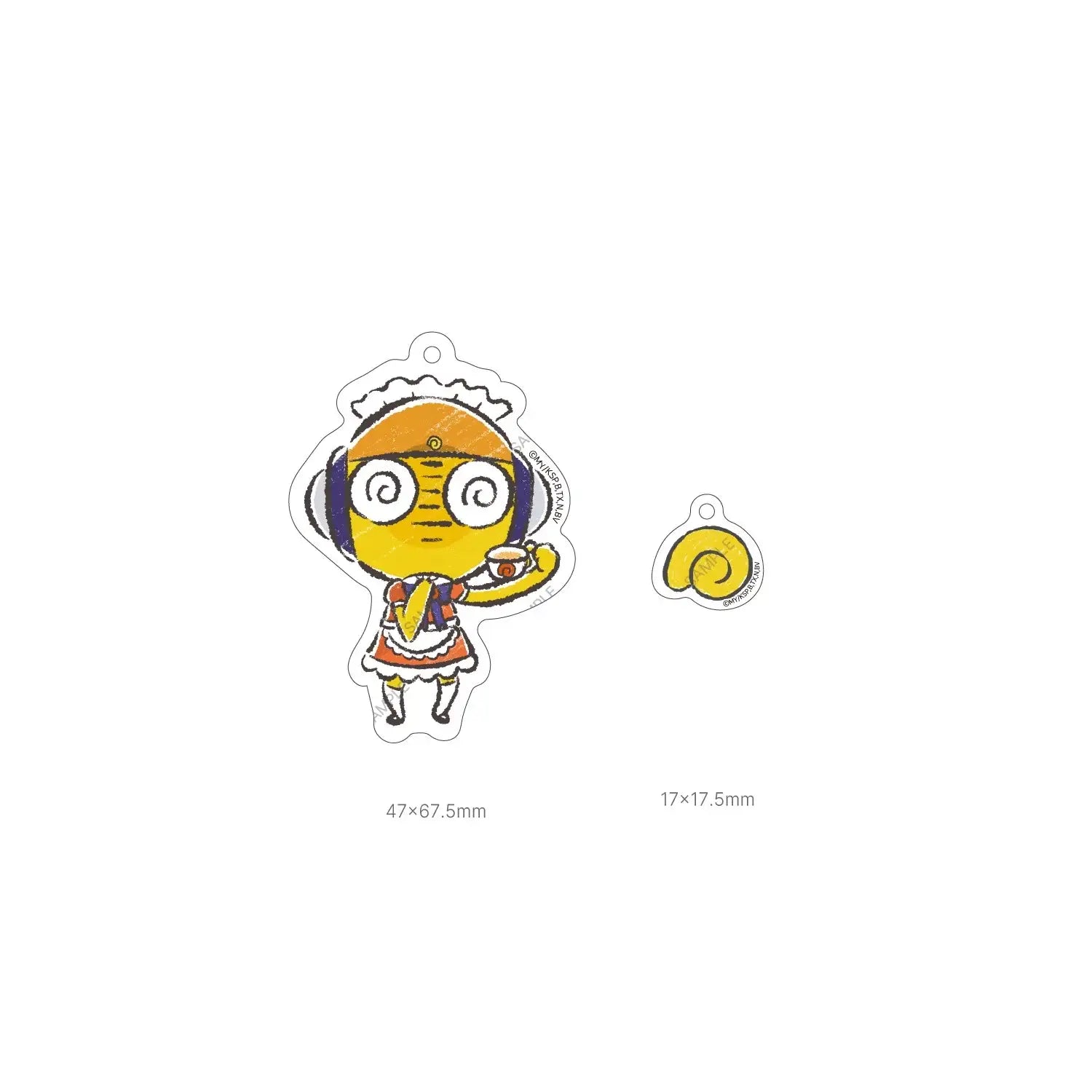 Keroro Gunsou - Cafe New Illustration Acrylic Keyring (Maid ver.) - Toon!que - Acrylic Keyring - Harumio