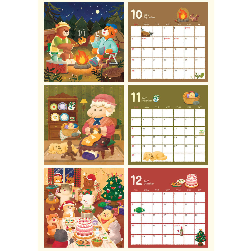 Imming - 2025 Animal Friends Four Seasons Calendar (tumblbug) - Imming - Calendar - Harumio
