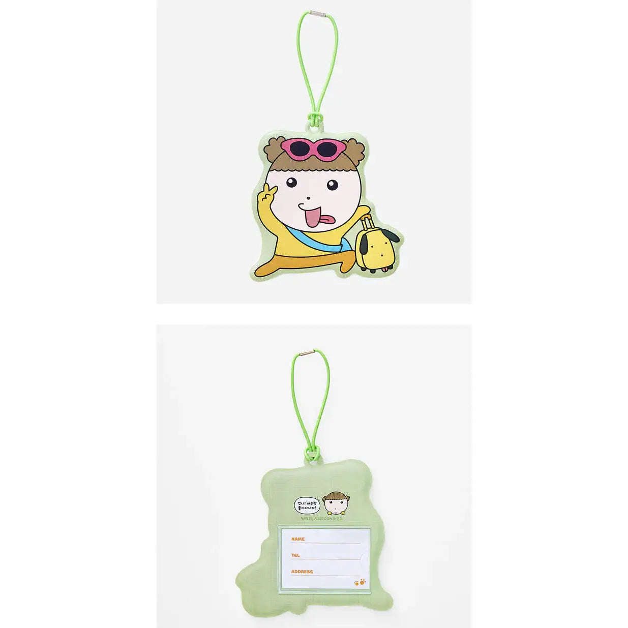 Maru Is a Puppy - Maru Gangjwi Luggage Tag - Webtoon Friends - luggage tag - Harumio
