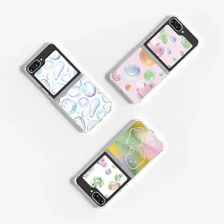 SLBS - Smiley Bubble Flip Suit Card Set (Galaxy Z Flip5) - SLBS - Home & Living, Accessories - Harumio