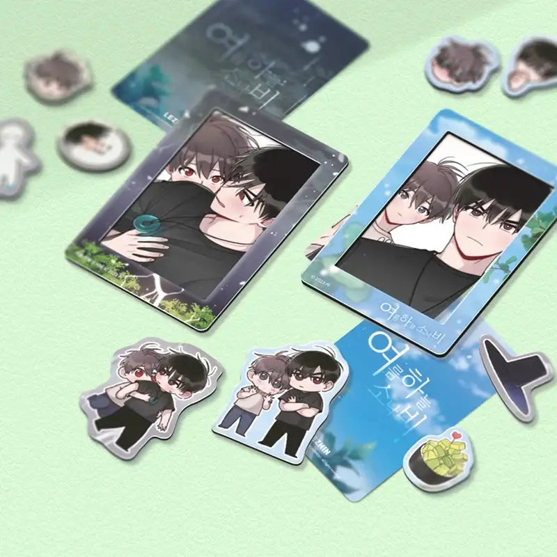 One Summer Day - Photocards & Magnets Set - Lezhin - Collectible - Harumio