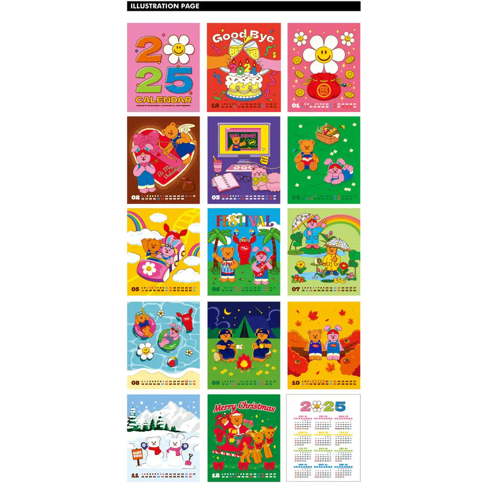 Wiggle Wiggle - 2025 Desk Calendar - Wiggle Wiggle - Calendar - Harumio