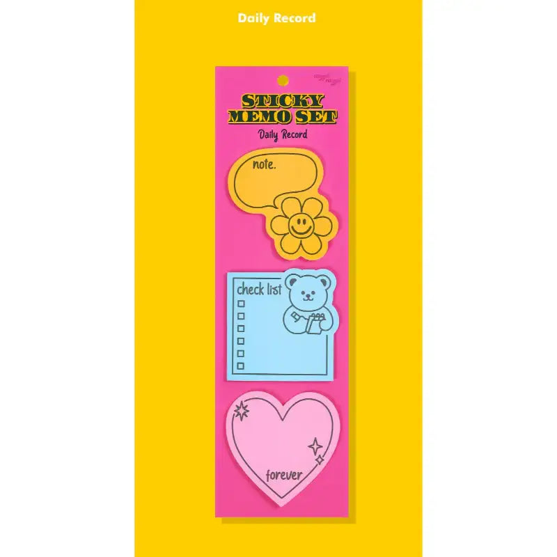 Wiggle Wiggle - Sticky Memo Set - Wiggle Wiggle - Stationary - Harumio