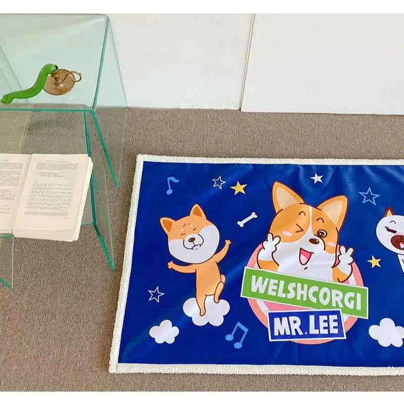 Welshcorgi Mr.Lee - Lap Blanket - Soone Content - Fleece Blanket - Harumio