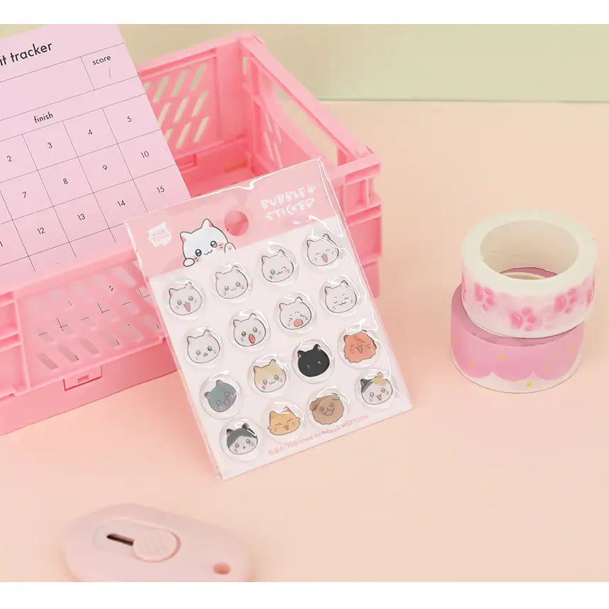 Meow Man - Epoxy Bubble Stickers - Webtoon Friends - Home & Living, Accessories - Harumio