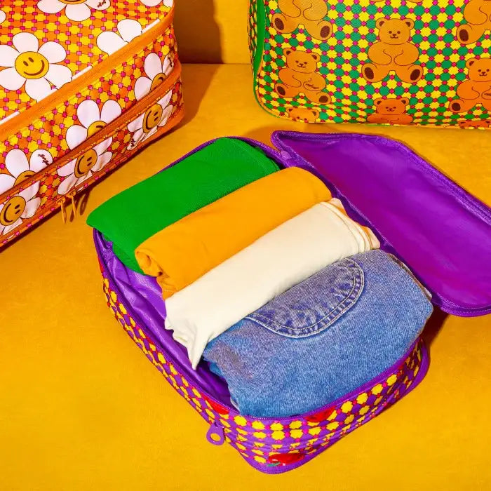 Wiggle Wiggle - Retro Check Travel Compression Pouch - Wiggle Wiggle - Pouch - Harumio