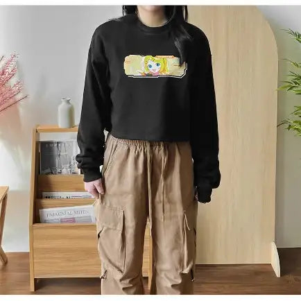 Hatsune Miku - Piapro Characters WE!FLASH Crop Sweatshirt - Hatsune Miku - Sweatshirt - Harumio