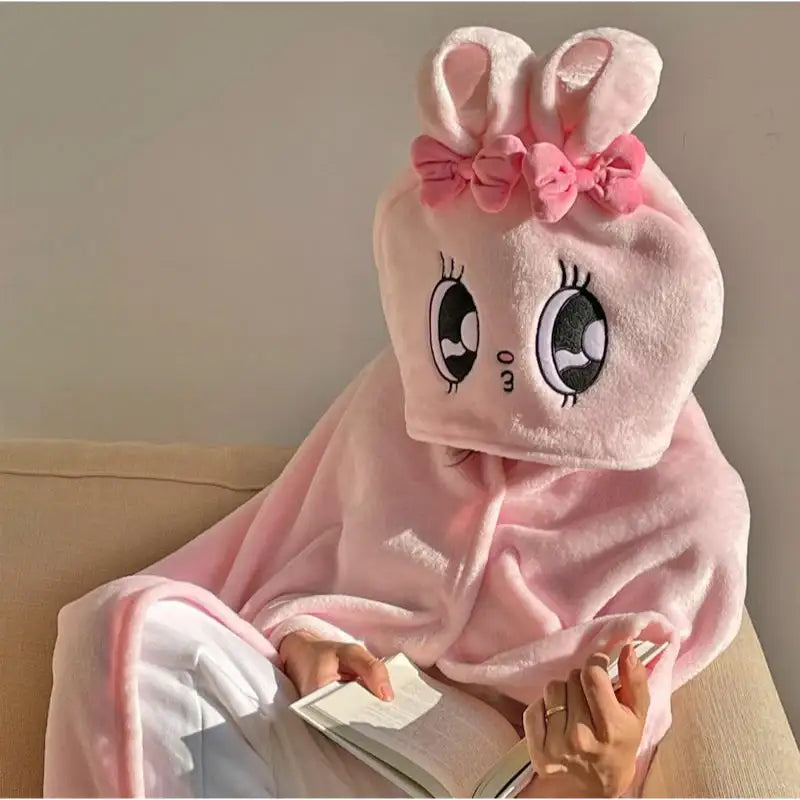 Esther Bunny - Shaped Hooded Blanket - Soone Content - Hooded Blankets - Harumio