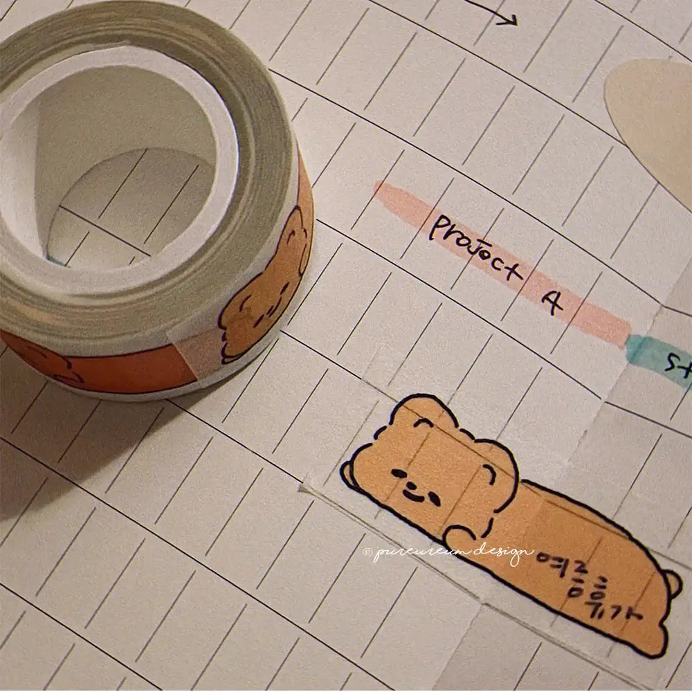 Pureureum Design - Cupid Bear Label Masking Tape 20mm - Pureureum Design - Home & Living, Accessories - Harumio