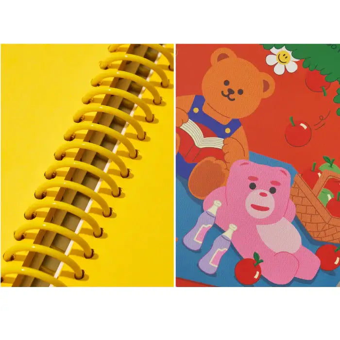 Wiggle Wiggle x Bellygom - Twin Bears Spring Note - Wiggle Wiggle - Home & Living, Accessories - Harumio