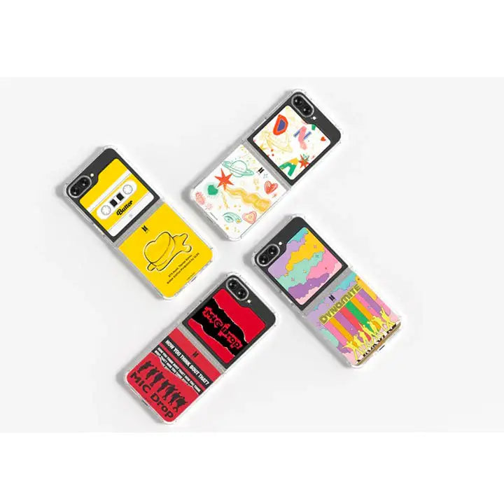 Samsung x BTS Music Theme Edition for Galaxy Z Flip5 Flipsuit Case & 4 Cards - SLBS - Home & Living, Accessories - Harumio