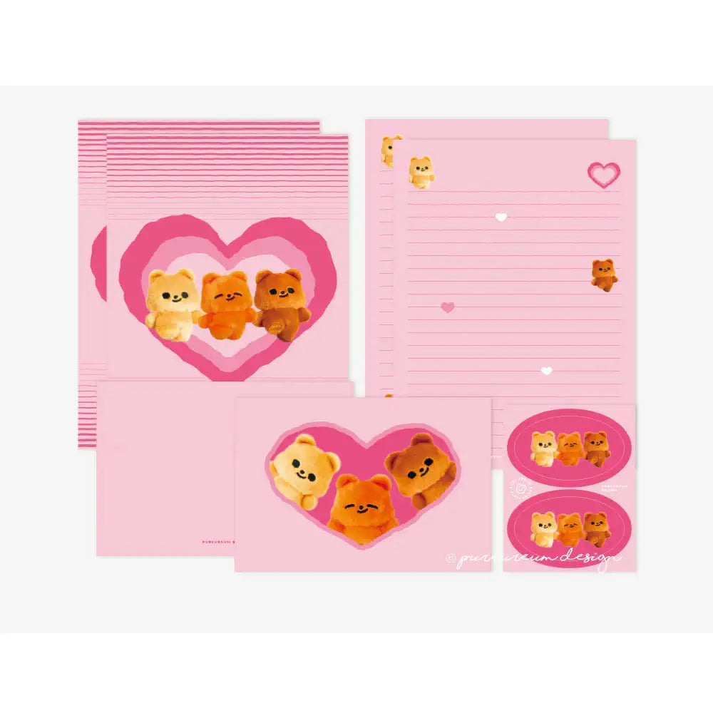 Pureureum Design - Cupid Bear Mini Doll Stationery Set - Pureureum Design - Home & Living, Accessories - Harumio