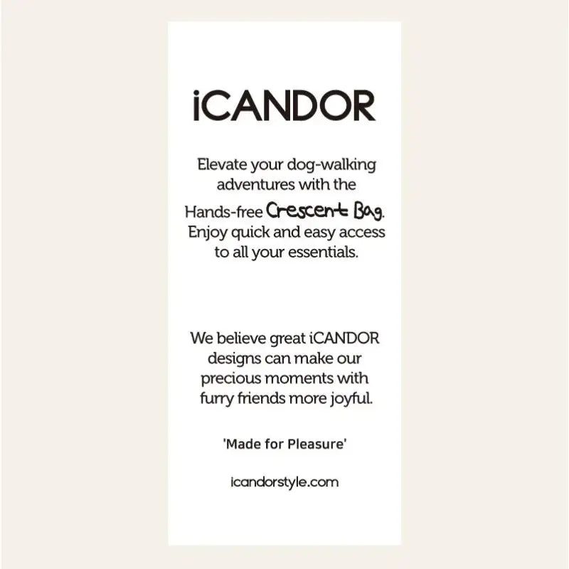 iCANDOR - Crescent Bag - iCANDOR - Pet Carriers - Harumio