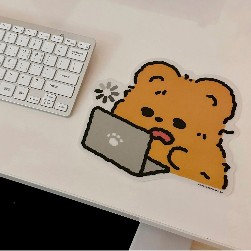 Pureureum Design - Cupid Bear Work Life Mouse Pad