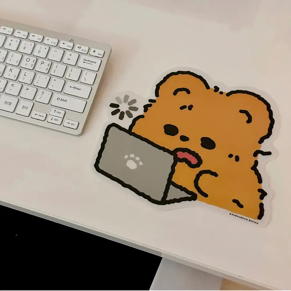 Pureureum Design - Cupid Bear Work Life Mouse Pad - Pureureum Design - Home & Living, Accessories - Harumio