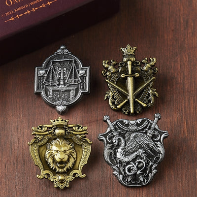 Under The Oak Tree - Premium Metal Badge Set of 4