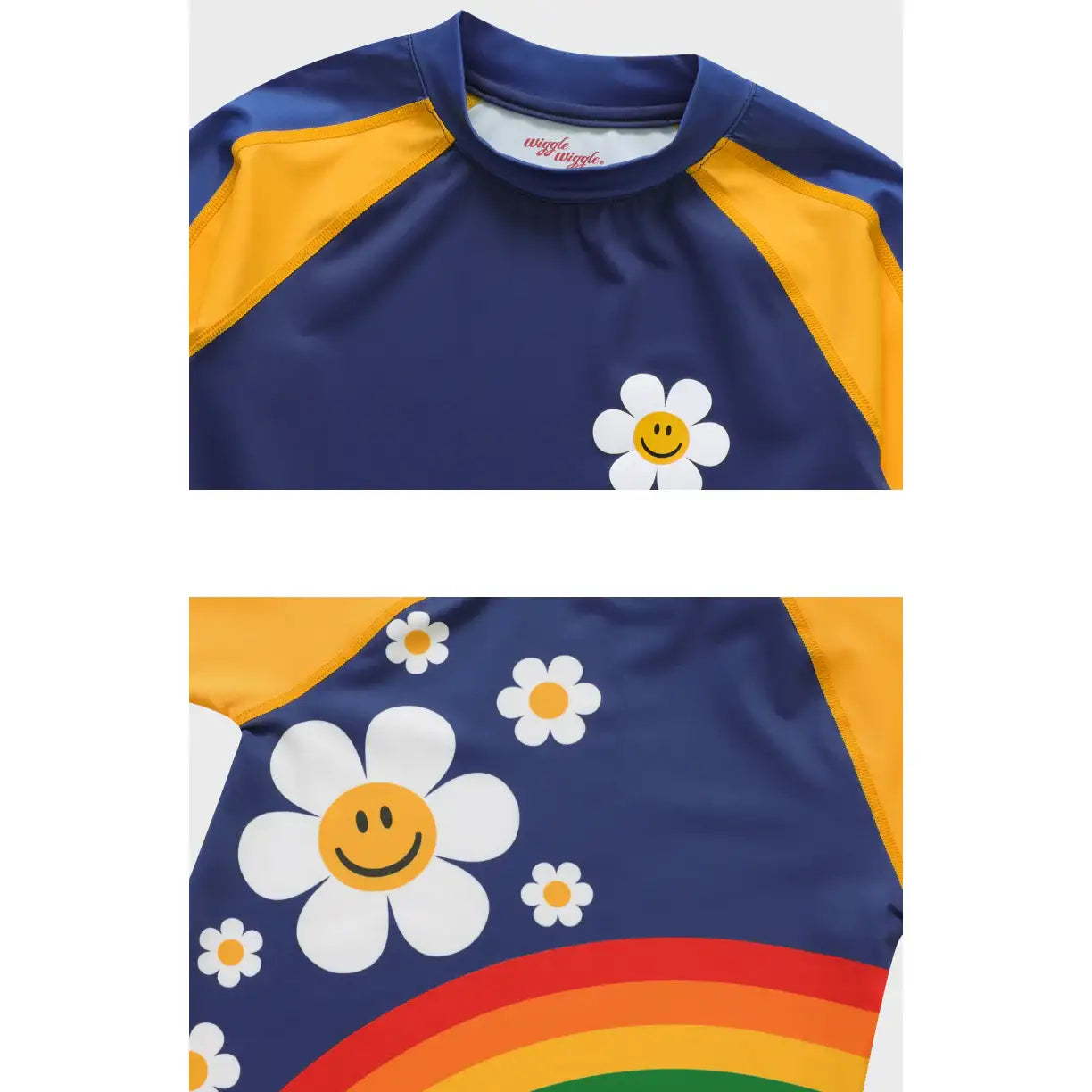 Wiggle Wiggle x Childy - Colorblock Rashguard Top - Wiggle Wiggle - Swim Top - Harumio