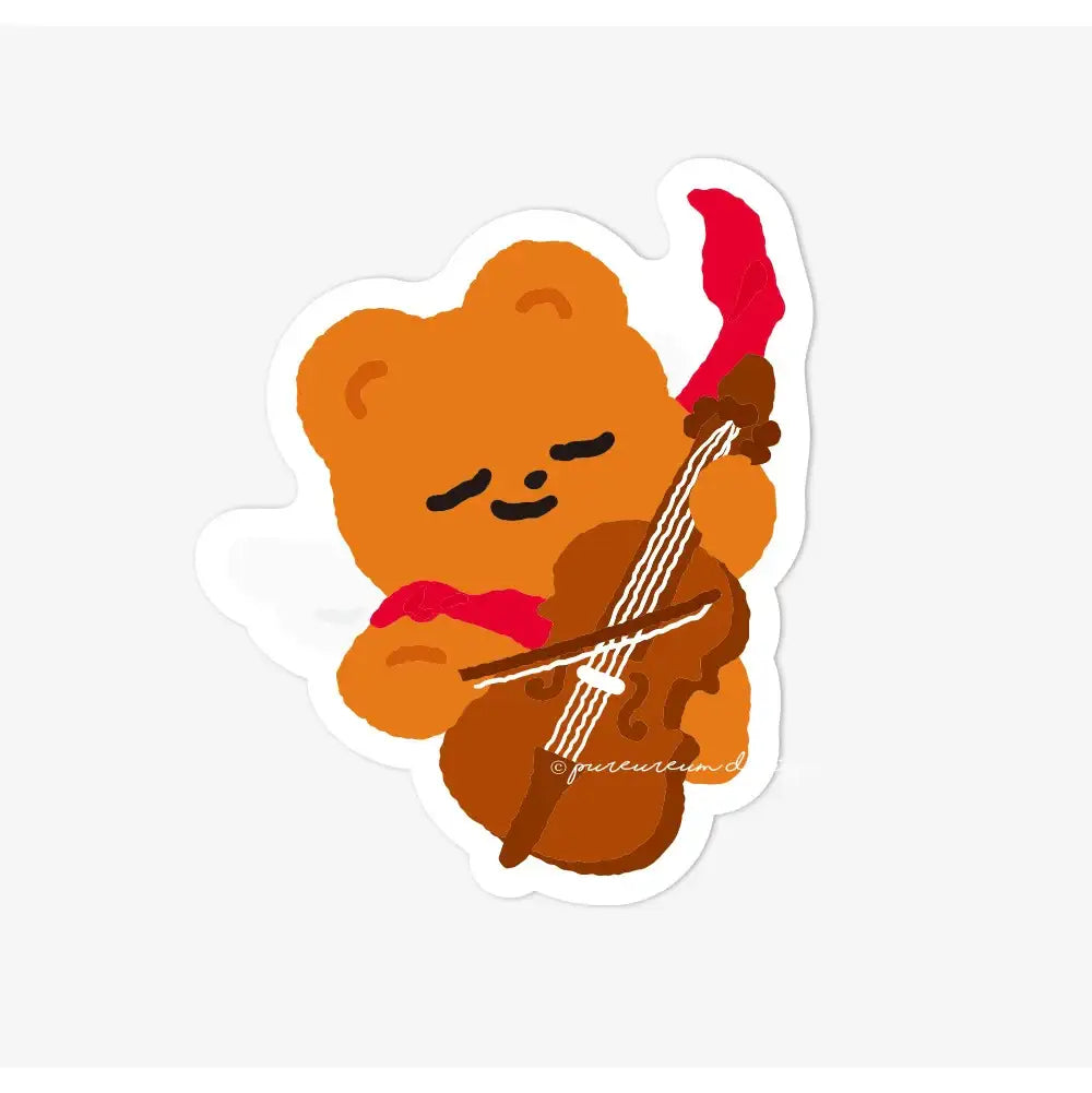 Pureureum Design - Cupid Bear Concert Engraving Sticker