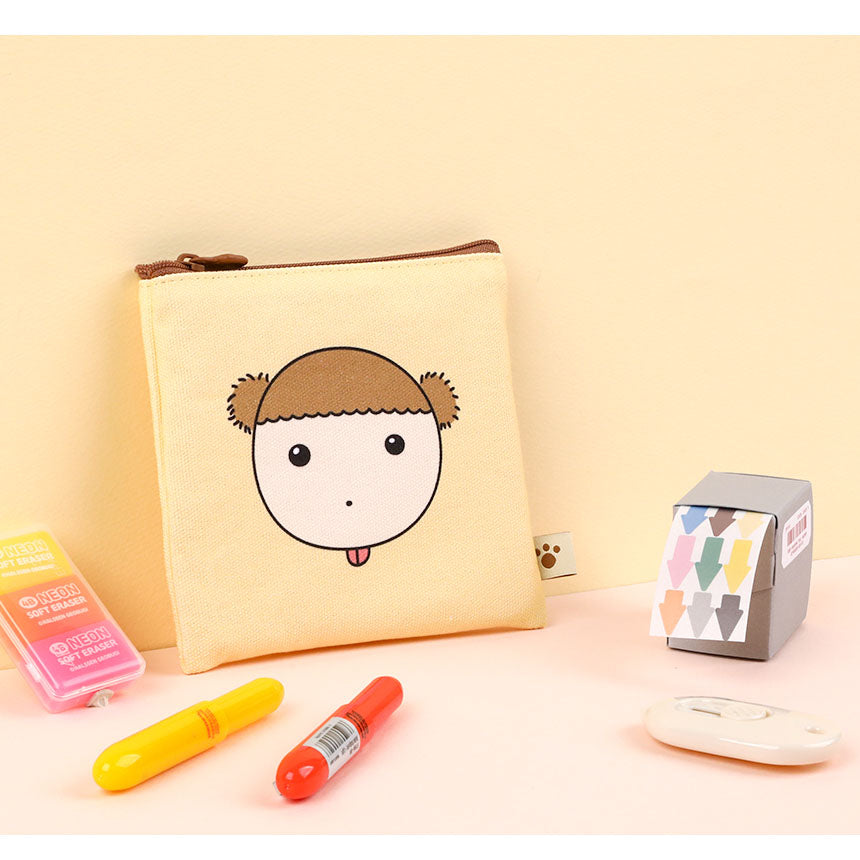 Maru Is a Puppy - Flat Square Pouch