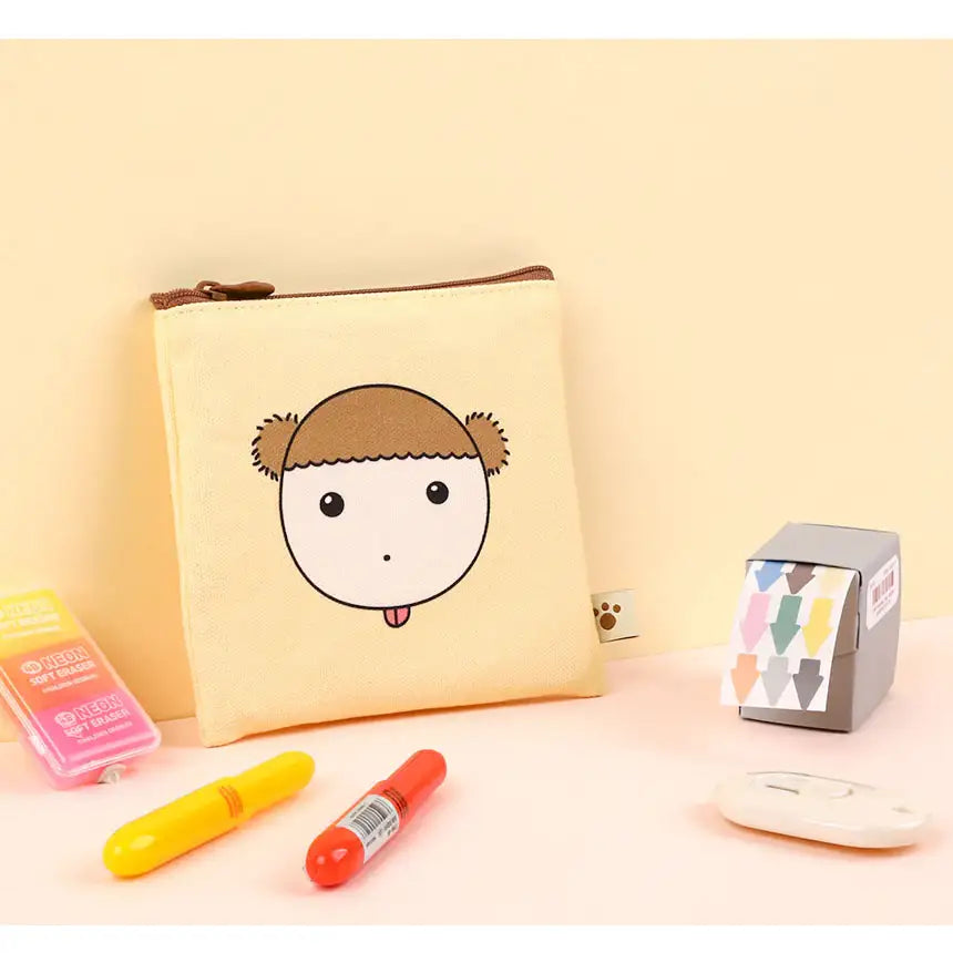 Maru Is a Puppy - Flat Square Pouch - Webtoon Friends - Stationery - Harumio