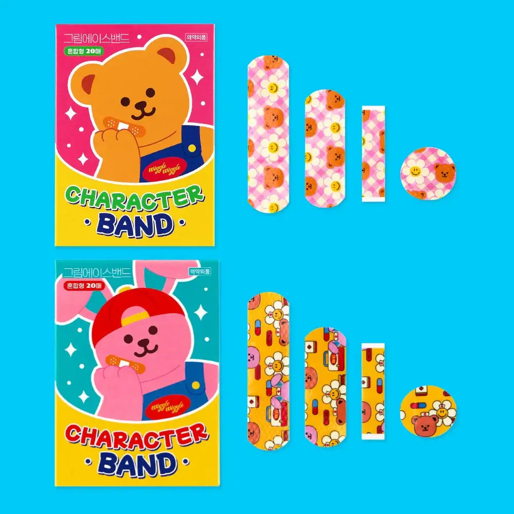 Wiggle Wiggle - Cutie Character Band Set - Wiggle Wiggle - Band Aid - Harumio