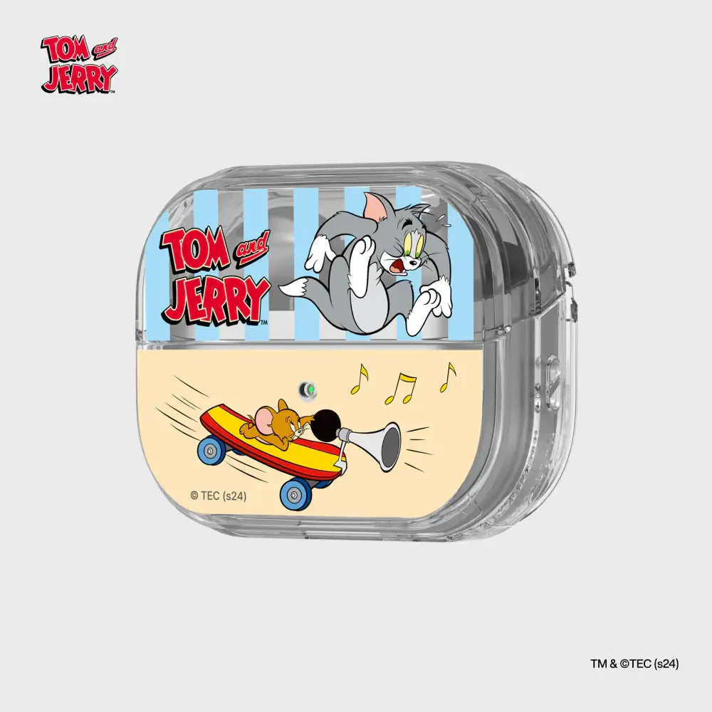 SLBS - Tom and Jerry Surprised Tom Clear Cover (Galaxy Buds3 Pro) - SLBS - Buds Case - Harumio