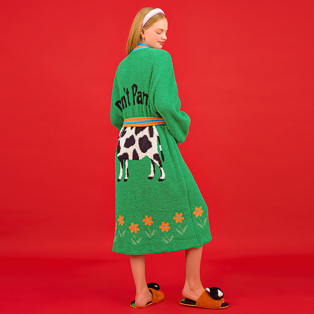 Wiggle Wiggle - Don't Panic Green Lounge Robe