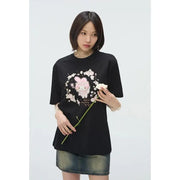 SPAO x My Melody - 50th Anniversary Short Sleeve T-Shirt (Black) - SPAO - T-Shirt - Harumio