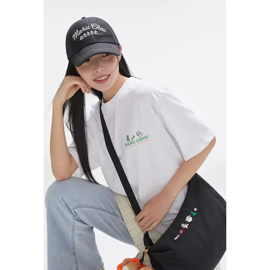 SPAO x Maru is a Puppy - Welcome to Marune Fruit Shop Lightweight Crossbody Bag - SPAO - Crossbody Bag - Harumio