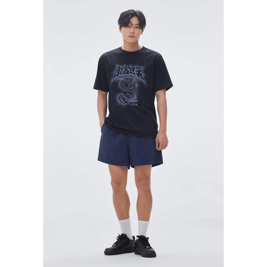 SPAO x Namgung Hyuk - Short Sleeve T-Shirt (Black) - SPAO - T-Shirt - Harumio