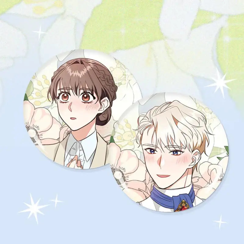 Can't Go Too Far With the Unrelenting Duke - Round Pin Button Set - Webtoon Shop - Pin Buttons - Harumio