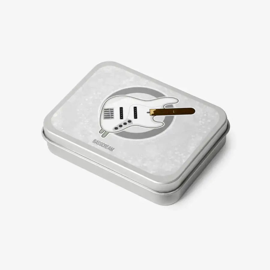 Metal Husky - Bass Cream White Pearl Tin Case - Marpple Shop - Tin Case - Harumio