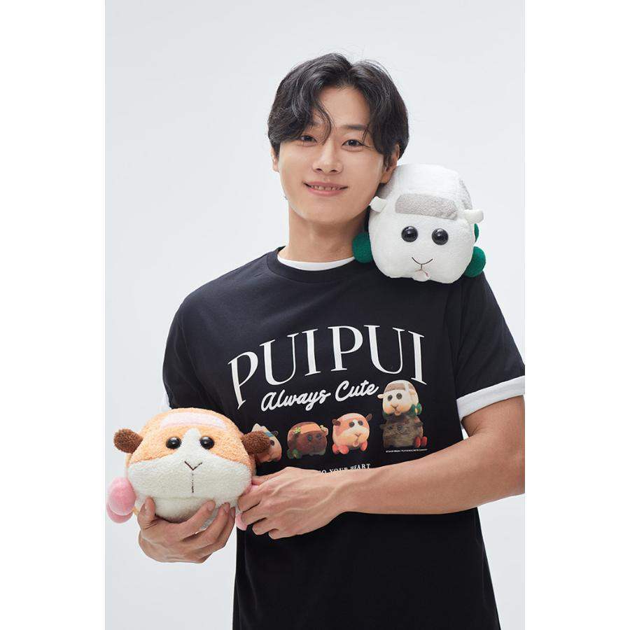 SPAO x Pui Pui Moruka - Short Sleeve T-Shirt (Black) - SPAO - T-Shirt - Harumio