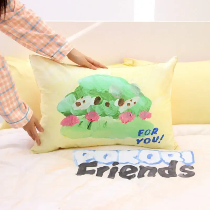 NARA HOME DECO X Pokori Friends - Pure Cotton Pillow Cover - NARA HOME DECO - Pillow Cover - Harumio