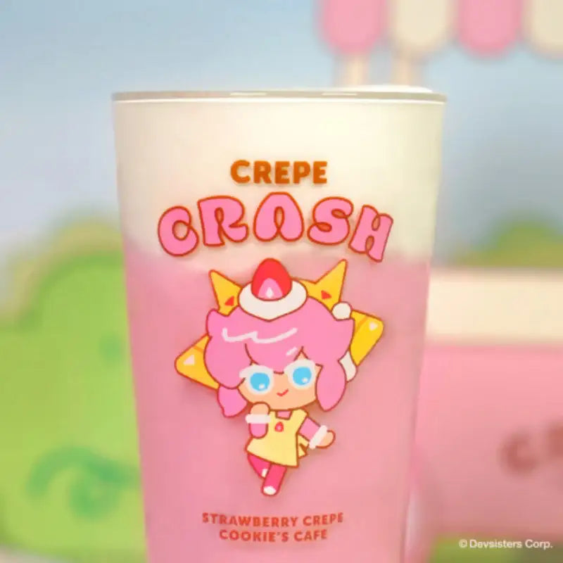 Cookie Run - Crepe Crash Strawberry Crepe Flavor Cookie Goblet Glass - Cookie Run - Glass - Harumio