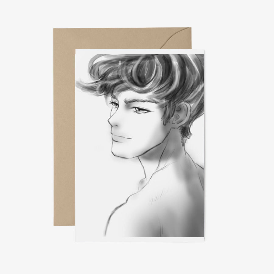 Yoyo Shushu - Innocent Pretty Guy Postcard & Envelope Set