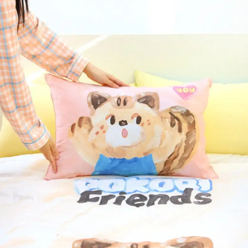 NARA HOME DECO X Pokori Friends - Pure Cotton Pillow Cover - NARA HOME DECO - Pillow Cover - Harumio