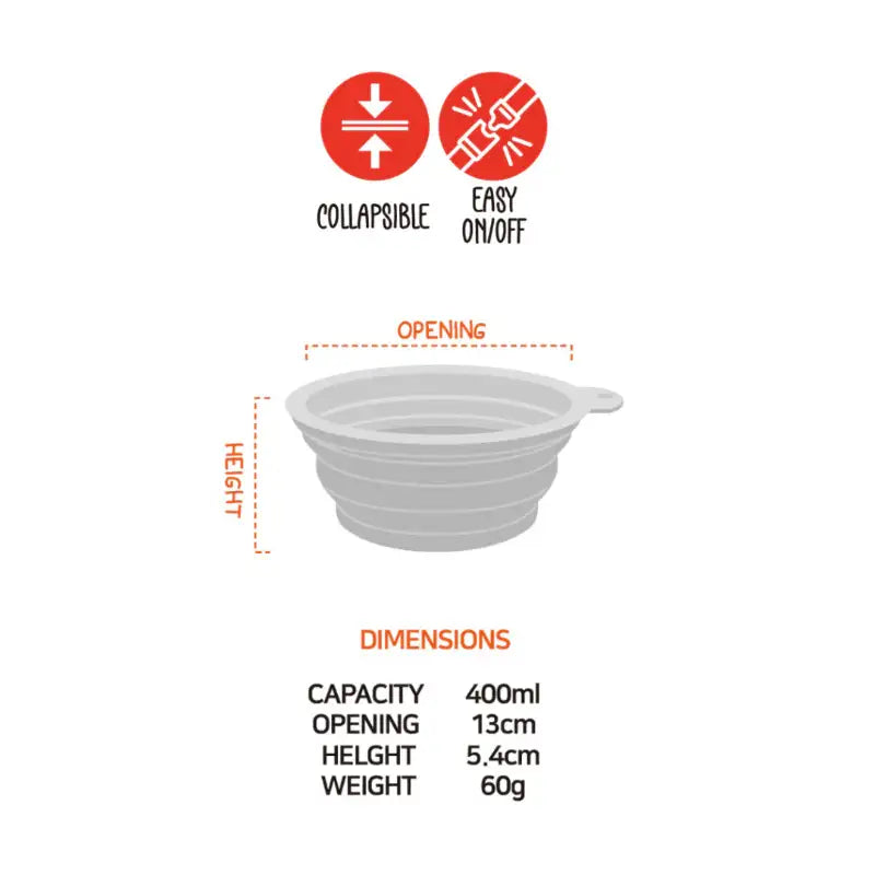 iCANDOR - Travel Bowl - iCANDOR - Pet Travel Bowl - Harumio