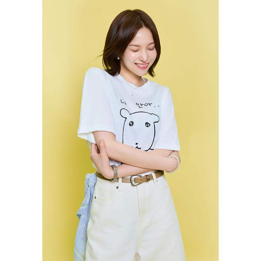 SPAO x Ganadi - Short Sleeve T-Shirt (Hugging) - SPAO - T-Shirt - Harumio